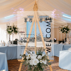 Minimalist Bold Script Wedding Welcome Acrylic Sign