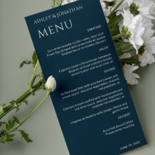 Minimalist Bold Text Highlights Wedding Menu