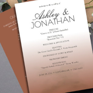 Minimalist Bold Text Highlights Wedding Program