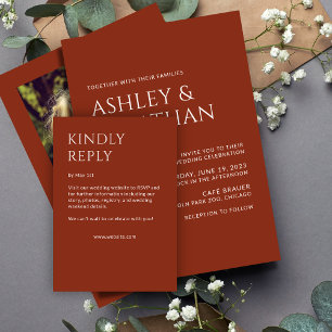 Minimalist Bold Text Highlights Wedding RSVP Card