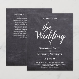 Minimalist BOLD TYPOGRAPHY Wedding Invitations