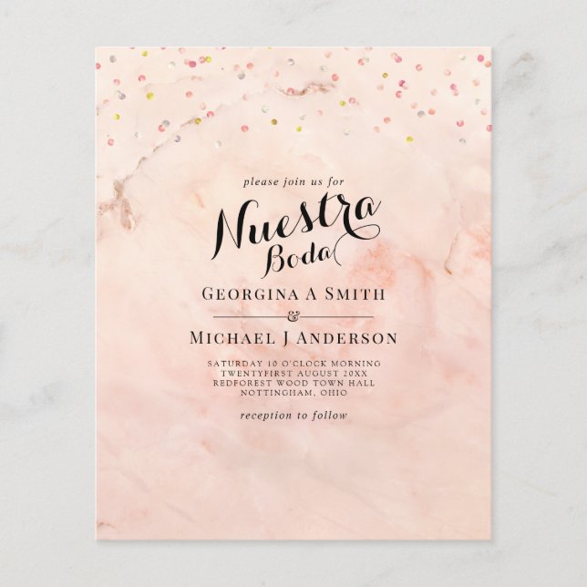 Minimalist BOLD TYPOGRAPHY Wedding Invitations Flyer (Front)