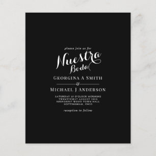Minimalist BOLD TYPOGRAPHY Wedding Invitations Flyer