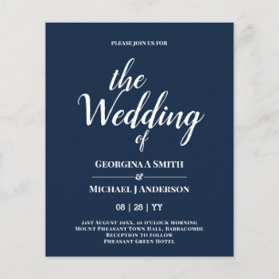 Minimalist BOLD TYPOGRAPHY Wedding Invitations Flyer