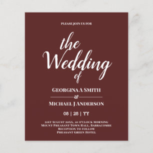 Minimalist BOLD TYPOGRAPHY Wedding Invitations Flyer