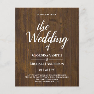 Minimalist BOLD TYPOGRAPHY Wedding Invitations Flyer