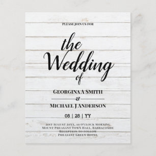 Minimalist BOLD TYPOGRAPHY Wedding Invitations Flyer