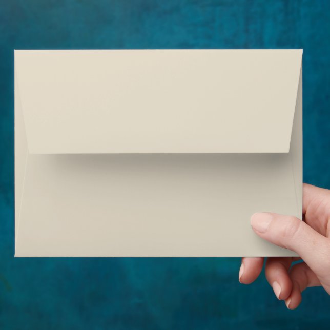 Minimalist Bone Beige Matching Wedding Invitation  Envelope (Hand)