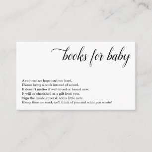Minimalist Book Request for Baby Shower Invitation