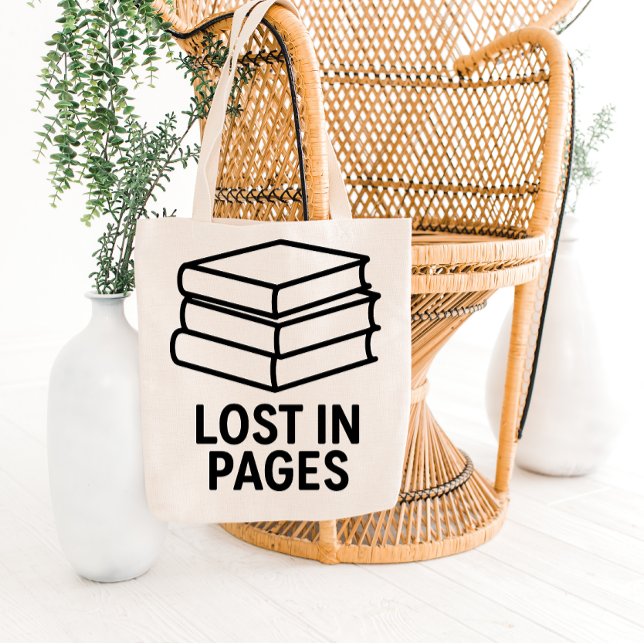 Minimalist Book Stack Tote Bag Design (Creator Uploaded)