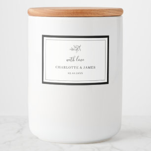 Minimalist Border Foliage Leaf Candle Label