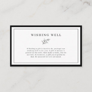 Minimalist Border Leaf Wishing Well Enclosure Card