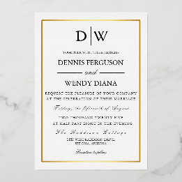 Minimalist Border Monogram Wedding