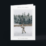 Minimalist Border Photo Modern Christmas Holiday Card<br><div class="desc">Modern Christmas card featuring a minimalist design with your photo inside of a simple frame.</div>