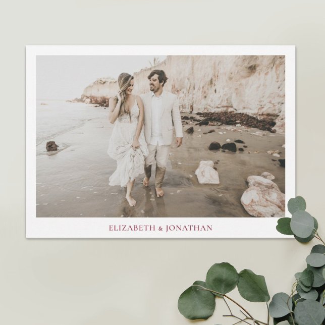 Minimalist Borders Photo Wedding Save The Date (Creator Uploaded)