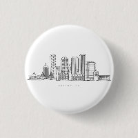Minimalist Boston City Skyline Illustration