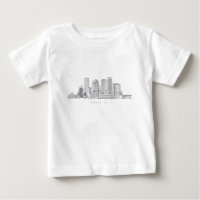 Minimalist Boston City Skyline Illustration
