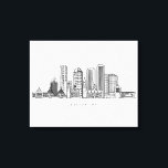 Minimalist Boston City Skyline Illustration Canvas Print<br><div class="desc">”Minimalist Boston City Skyline Illustration – Massachusetts Landmark Design“ Celebrate the charm and history of Boston, Massachusetts with this elegant line art skyline design. Featuring iconic landmarks and the distinctive cityscape, this Boston skyline artwork captures the perfect blend of history and modern architecture. This versatile city skyline design makes a...</div>