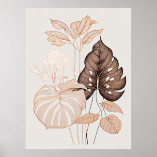 Minimalist Botanical Art Print for Modern Interior