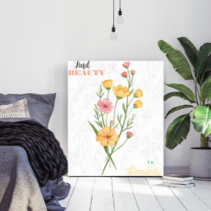 Minimalist Botanical Art Print with Custom Text