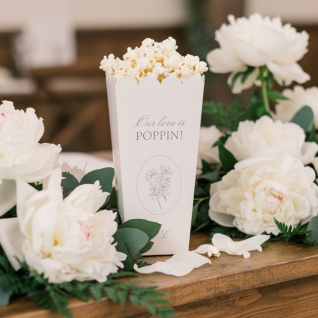 Minimalist Botanical Calligraphy Wedding  Favor Box (Creator Uploaded)