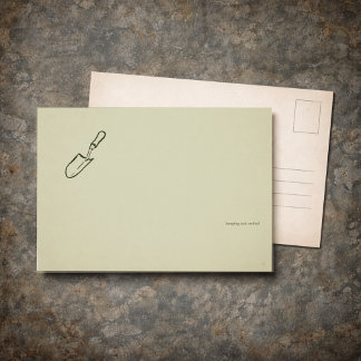 Minimalist Botanical Garden Reader Gift Holiday Postcard