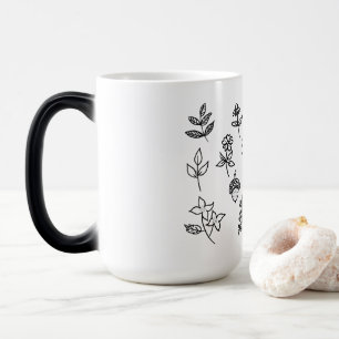 Minimalist Botanical Line Art Collection Magic Mug