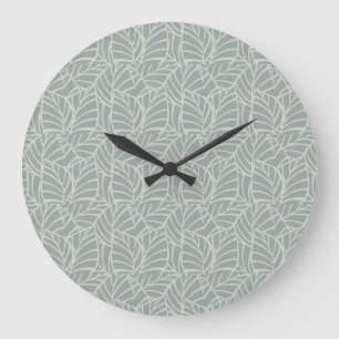 Minimalist Botanical Veins  Large Clock