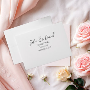 Minimalist Botanical  watercolor flower Envelope