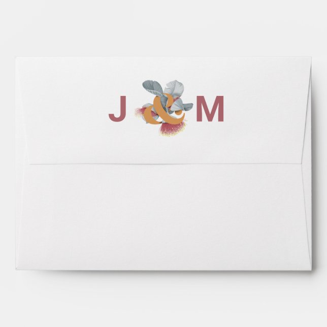 Minimalist Botanical Wedding  Envelope (Back (Top Flap))