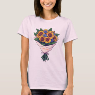 Minimalist Bouquet - Modern Floral Art T-Shirt