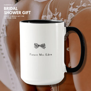 Minimalist Bow Bridal Shower Gift Mug