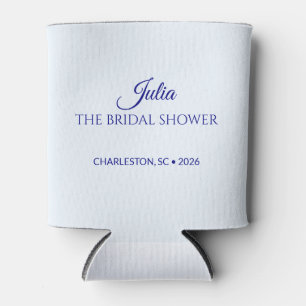 Minimalist Bow Script Bridal Shower Can Cooler