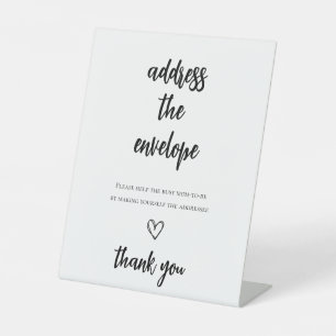 Minimalist Bridal Shower Address the Envelope Sign