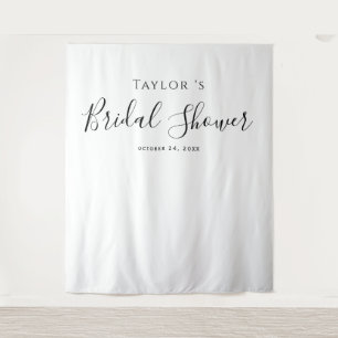 Minimalist Bridal Shower Backdrop Tapestry