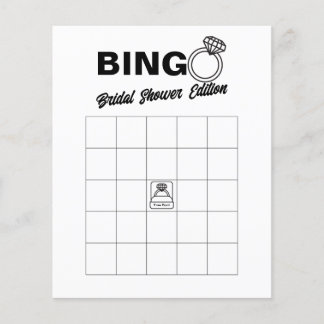 Minimalist Bridal Shower Bingo Game Flyer