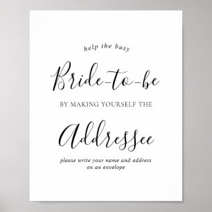 Minimalist Bridal Shower Envelope Address Sign