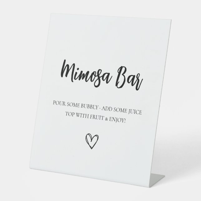 Minimalist Bridal Shower Mimosa Bar Sign (Front)
