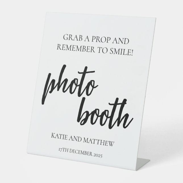 Minimalist Bridal Shower Photo Booth Sign (Front)