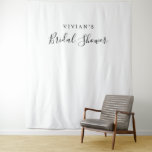 Minimalist Bridal Shower Photo Prop Backdrop Tapestry<br><div class="desc">The minimalist bridal shower photo prop backdrop is perfect for a simple wedding shower. The modern romantic design features classic black and white typography paired with a rustic yet elegant calligraphy with vintage hand lettered style. Customizable in any colour. Keep the design simple and elegant, as is, or personalize it...</div>