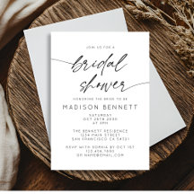 Minimalist Bridal Shower Script | Black White
