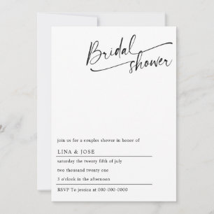 Minimalist Bridal shower Simple Bridal Shower Invitation