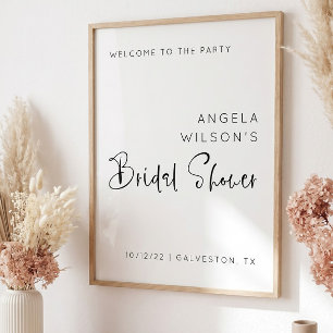 Minimalist Bridal Shower Welcome Sign