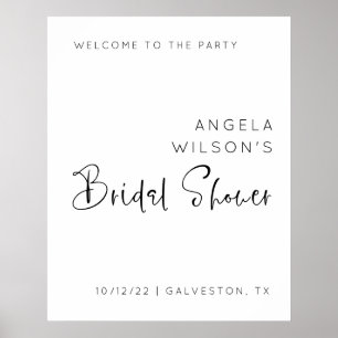 Minimalist Bridal Shower Welcome Sign