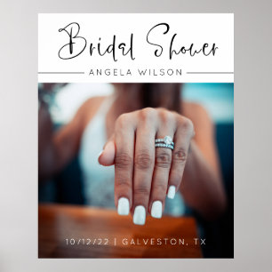 Minimalist Bridal Shower Welcome Sign with Picture