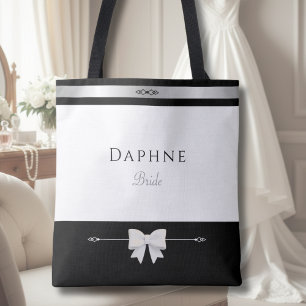 Minimalist Bride Gift   Elegant Typography Tote Bag