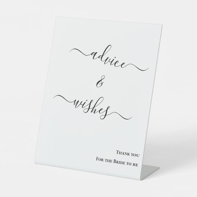 Minimalist Bride to Be table top sign (Front)