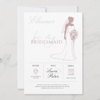 Minimalist Bridesmaid Proposal Card