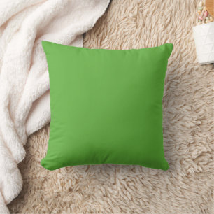 Minimalist bright solid Apple green Accent Throw Pillow