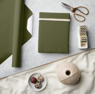 Minimalist bright solid Camouflage green Wrapping Paper